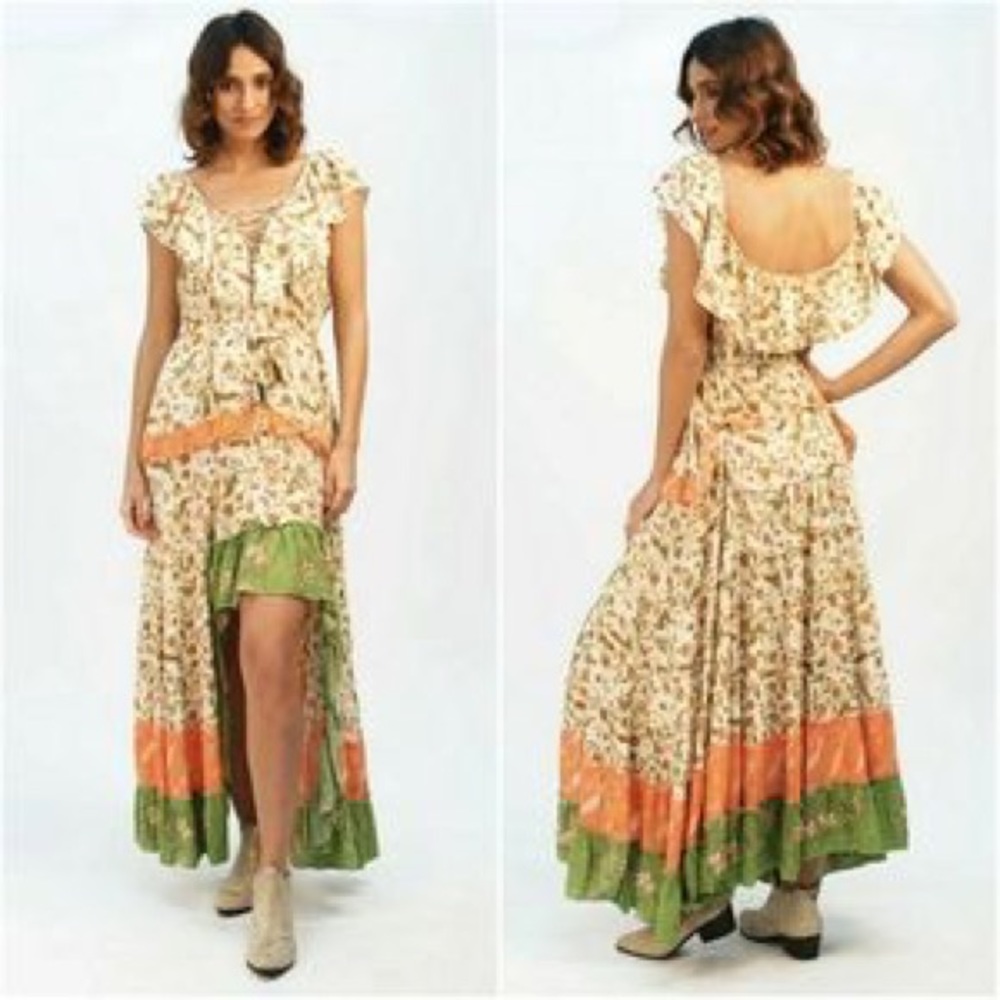 NWT Floral print high low maxi dress